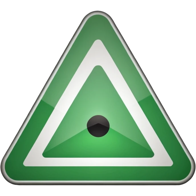 danger green triangle sign emoji
