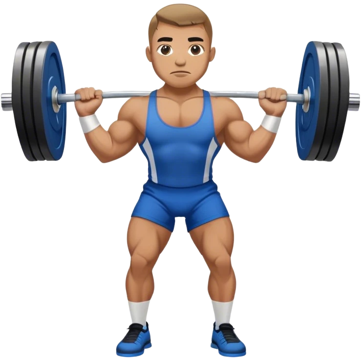 powerlifter with blue shorts perfoming deadlift emoji