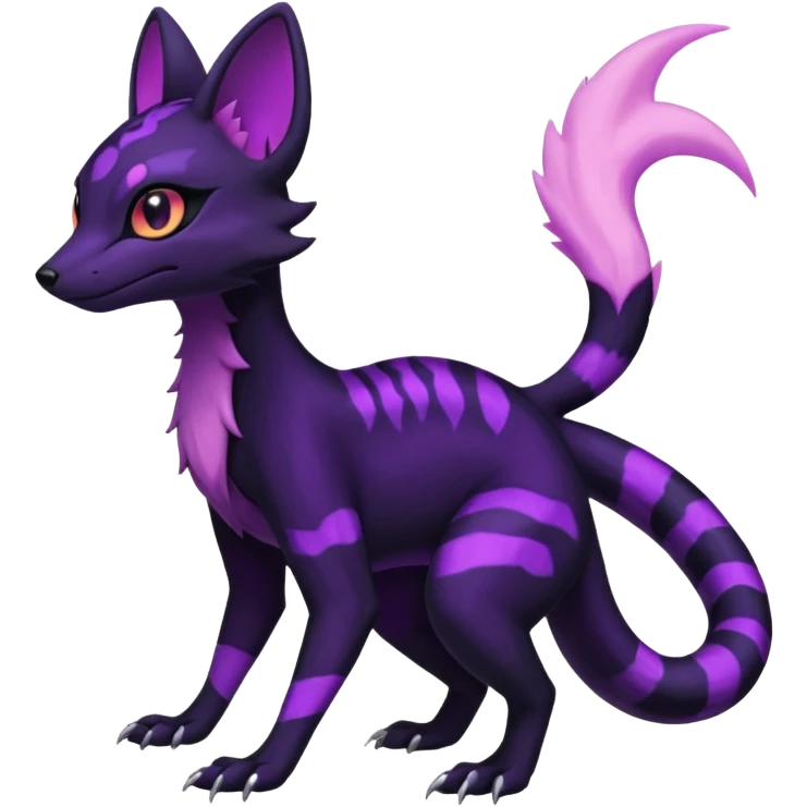 White Salandit-Umbreon-Genet-Noivern-Civet-Hybrid (Full body) emoji