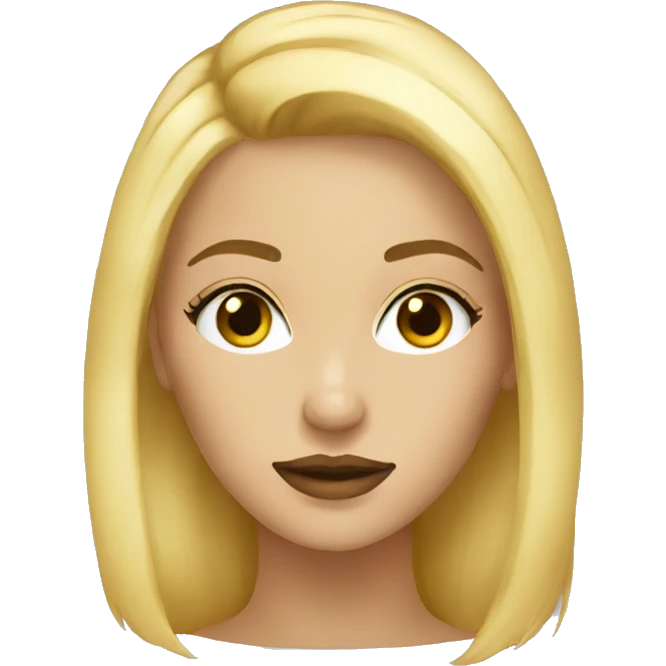 Femme blonde yeux bleu emoji