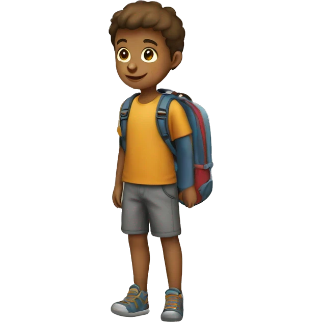 kid with a backpack emoji