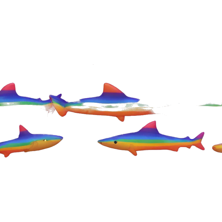 Rainbow Shark bi flag colors emoji