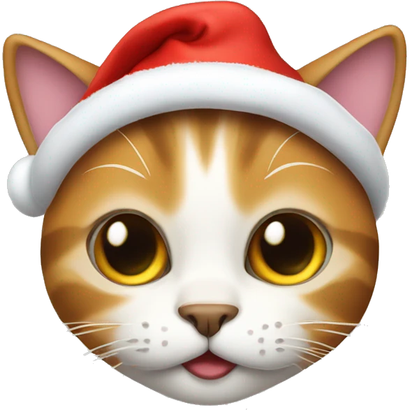 Cat with Christmas hat emoji