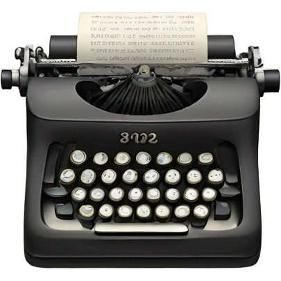 medal award with a typewriter on it emoji
