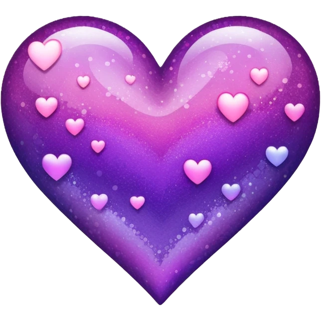 glitter heart with gradient spots emoji