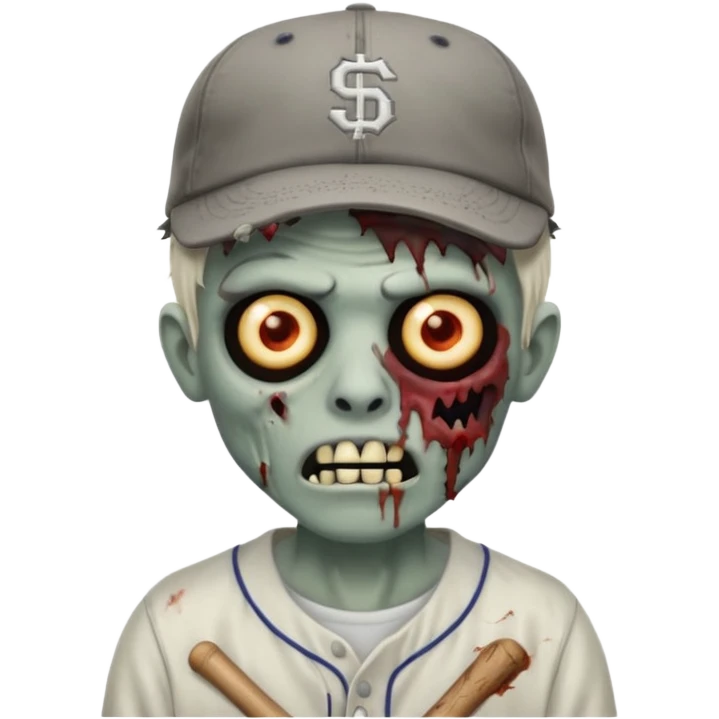 baseball hatted zombie emoji