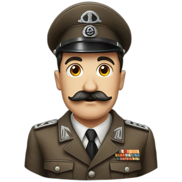 hitler avec une toute petite moustache emoji