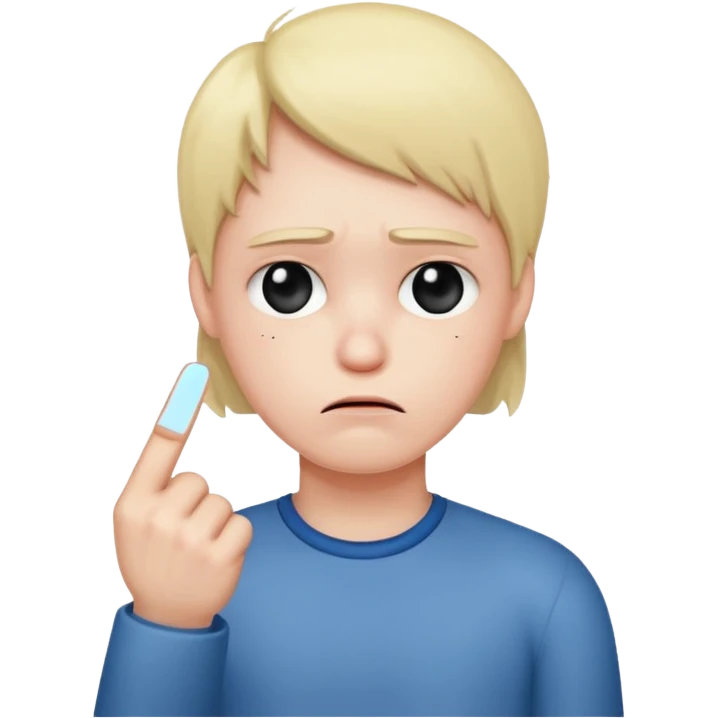 Sad face that’s doing the middle finger emoji