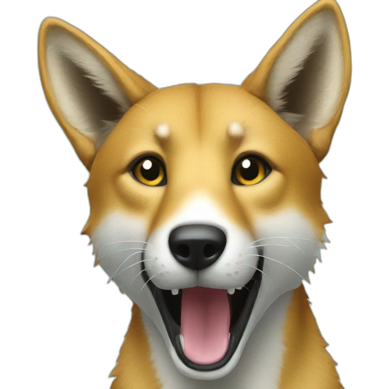 A dingo taking a shower emoji