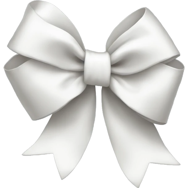 white christmas bow emoji