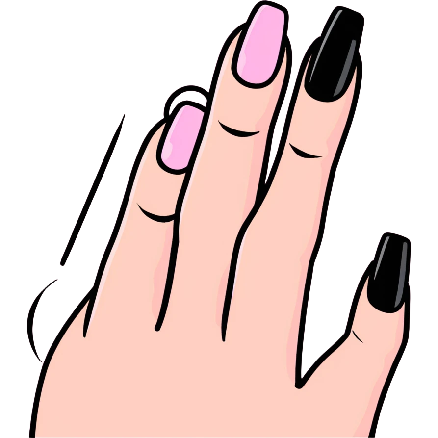 pink gothic nails emoji