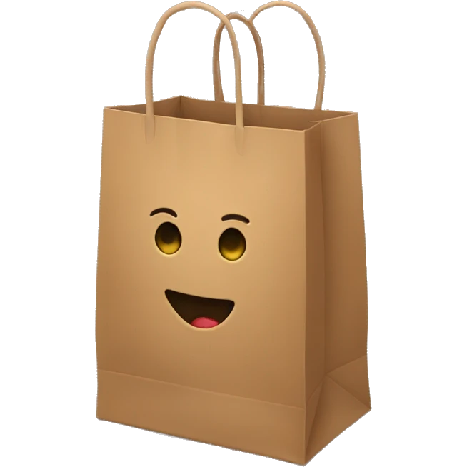 Brown shopping bag emoji