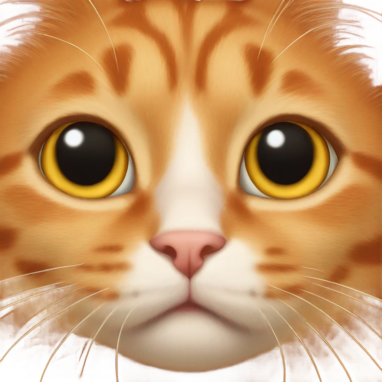 Orange cat with nose freckles emoji