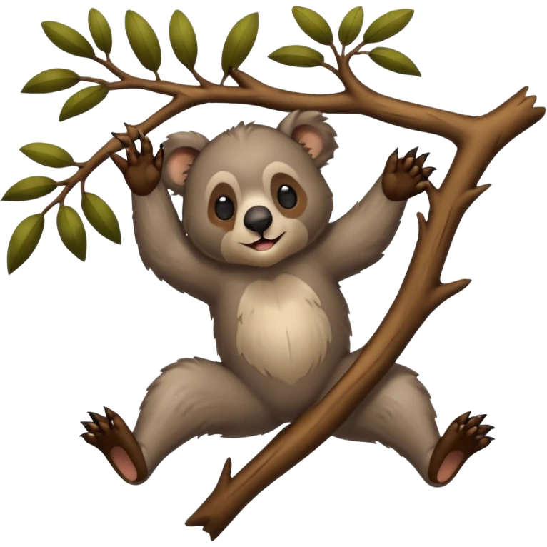 Drop Bear falling from a branch emoji