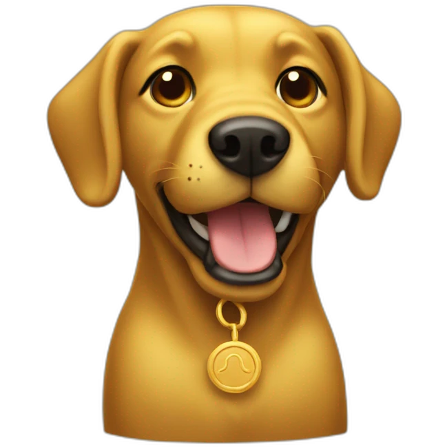 gold dog emoji