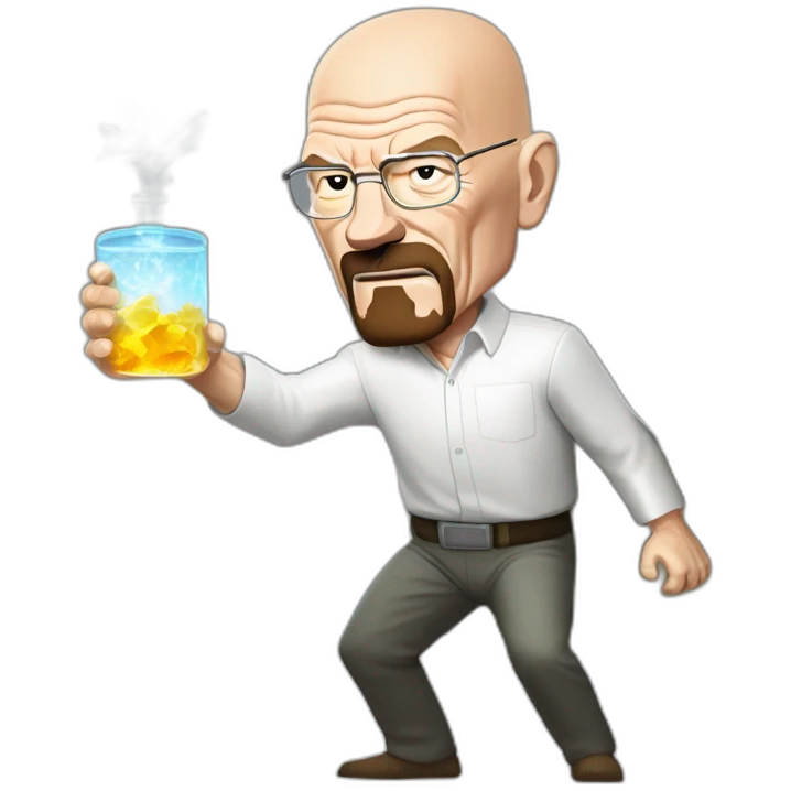 Walter white charging up a kamehameha emoji