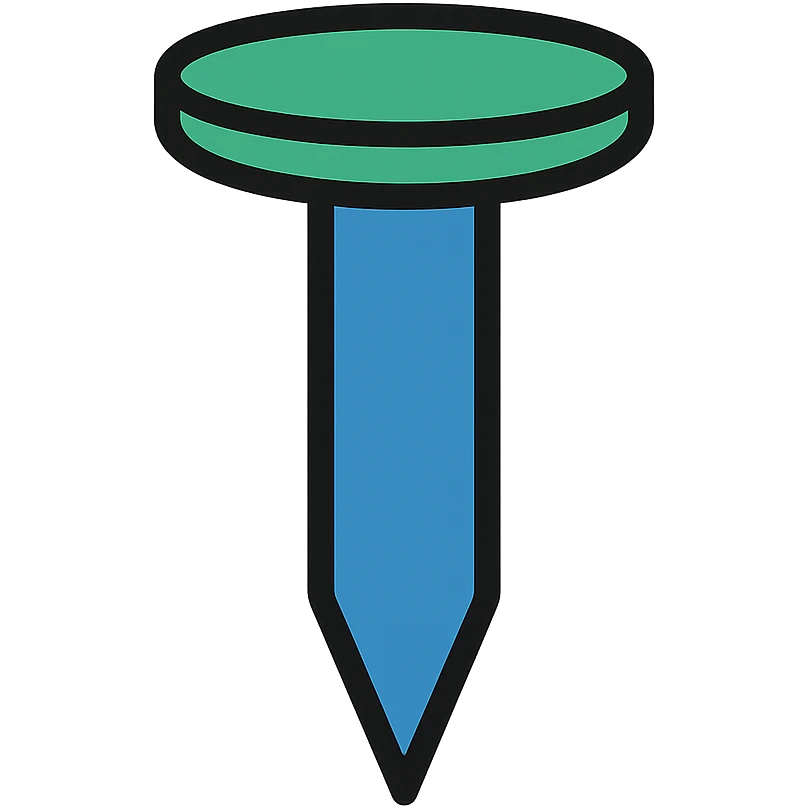 colored metal wall nail icon emoji