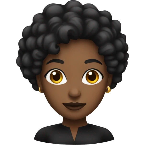 Black women in a all black outfit  emoji