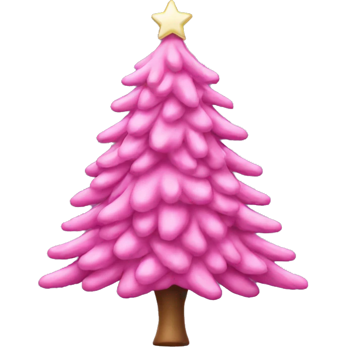 Pink christmas tree emoji