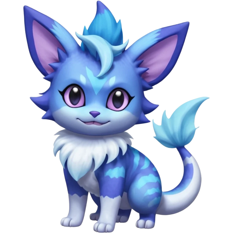 Vaporeon-Purrloin-Meowstic-Fakémon-hybrid-creature (full body)  emoji