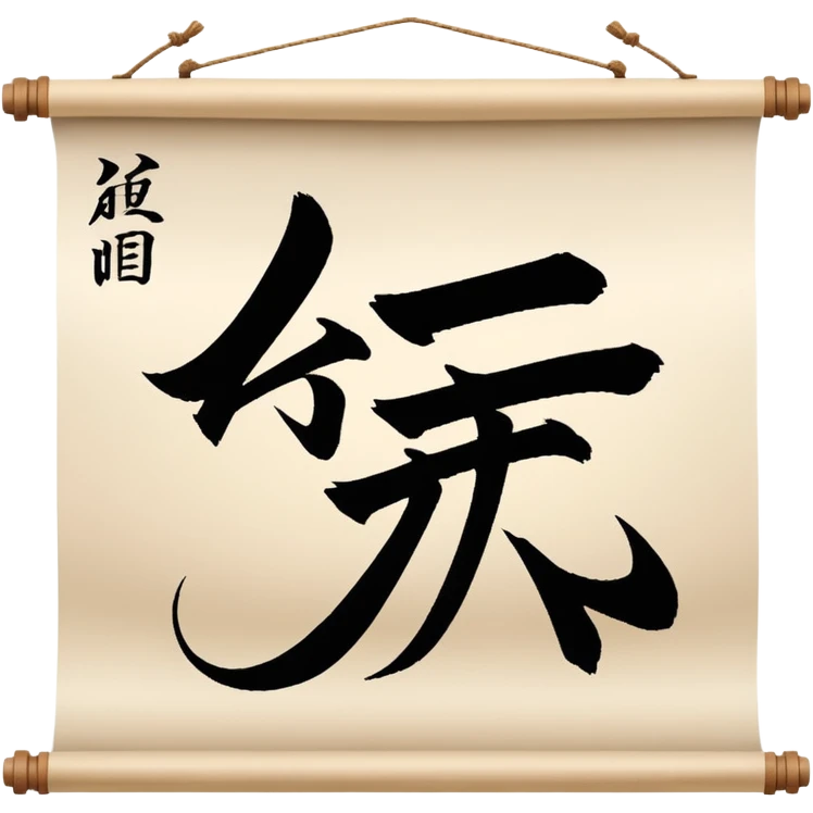 Japanese calligraphy scroll emoji