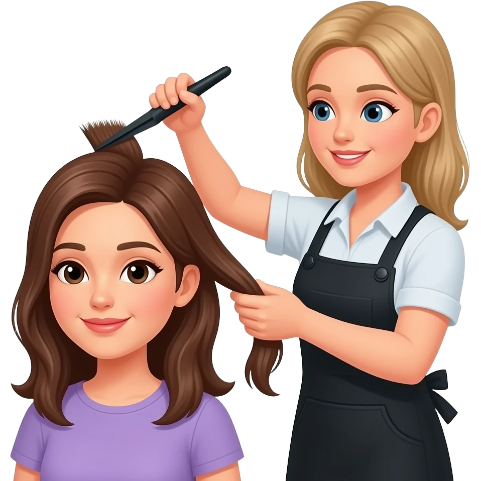 woman getting her hair done emoji