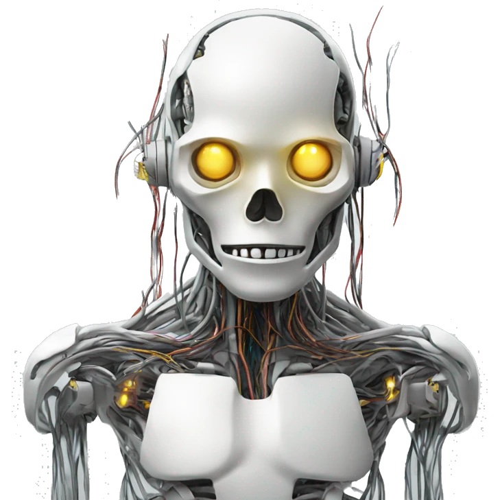dead cyborg wires and circuits  emoji