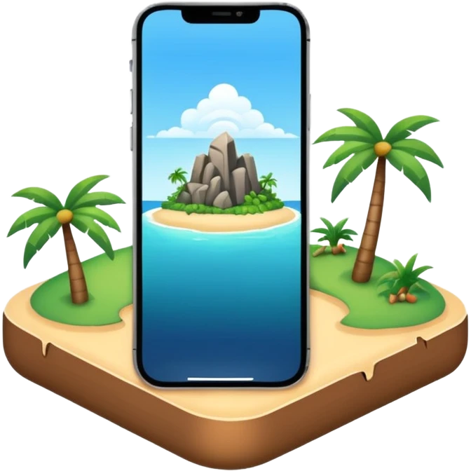 iPhone 14 Pro with Dynamic Island, sleek design emoji