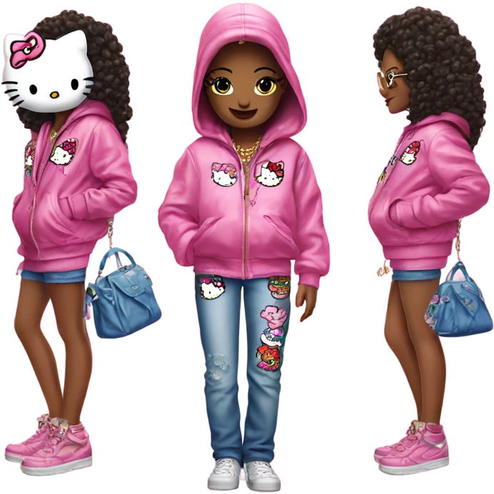 Hello kitty in 90s juicy couture emoji