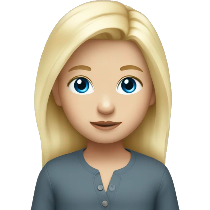 Blonde blue eyes baby  emoji