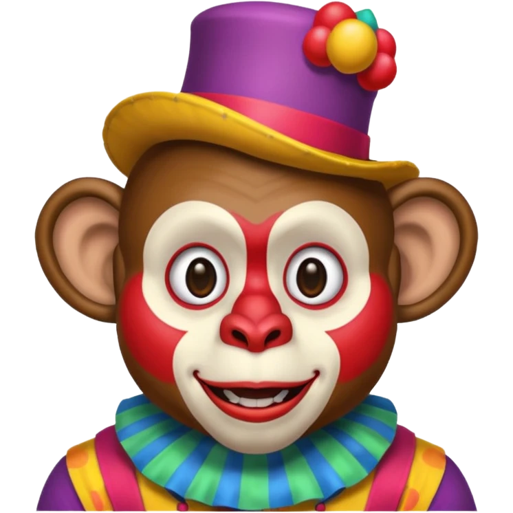monkey clown emoji