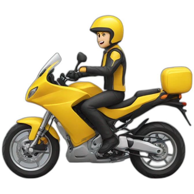 Chat sur moto emoji