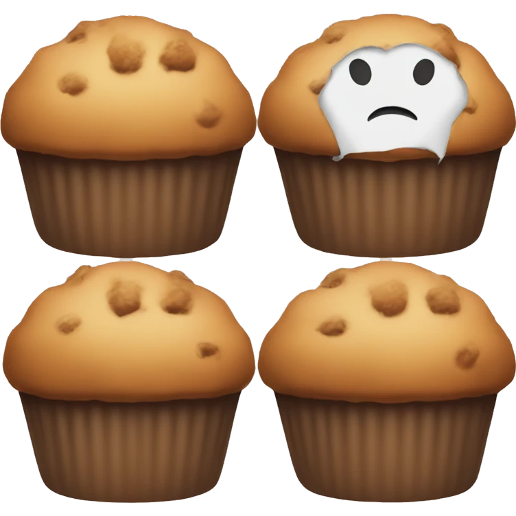 muffin without face emoji