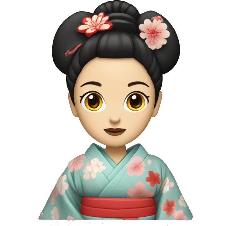 Geisha with kimono emoji