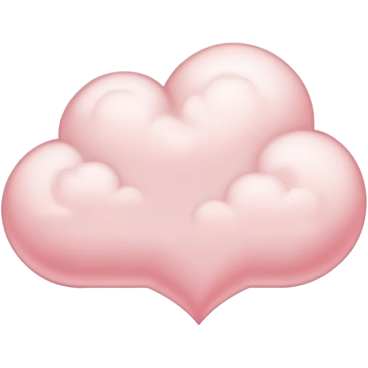 Light pink heart + cloud emoji