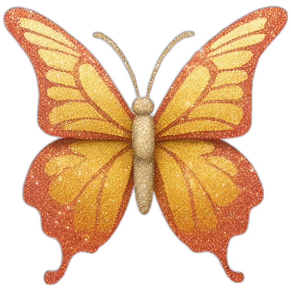 Butterfly with glitter emoji