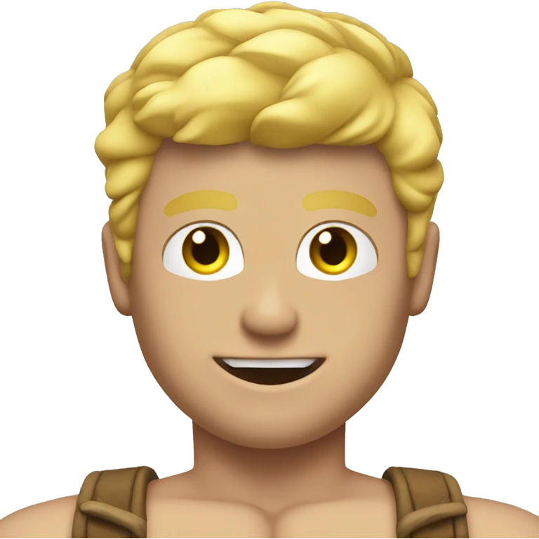 blonde muscular gay guy emoji