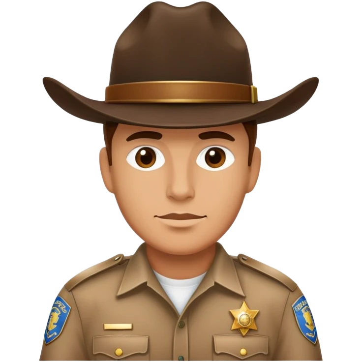 Cop wearing cowboy hat emoji