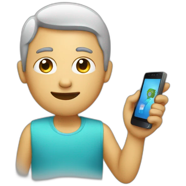 human with phone emoji