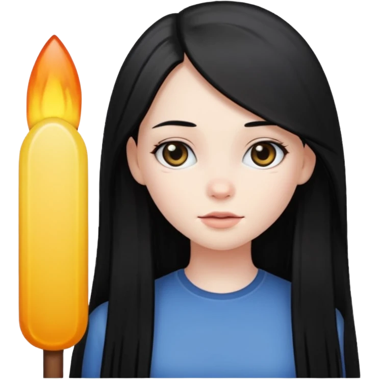 girl with long straight black hair emoji