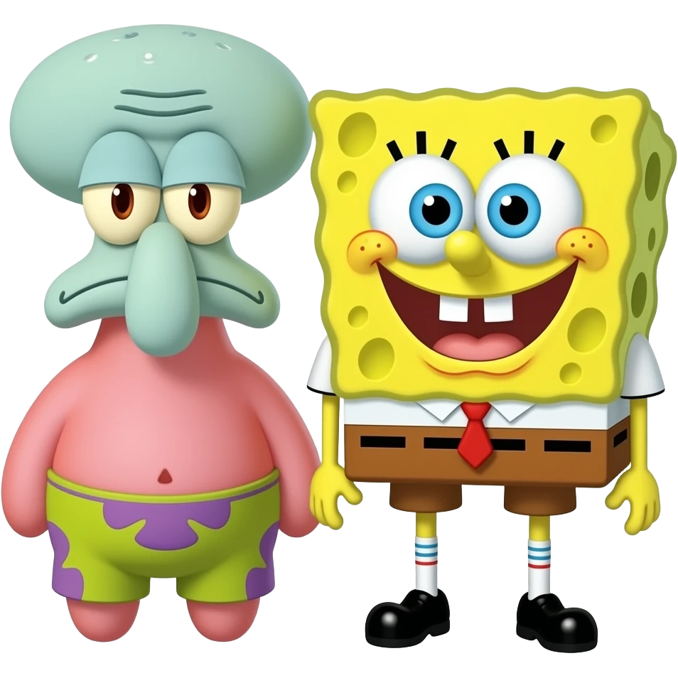 SpongeBob and Squidward emoji