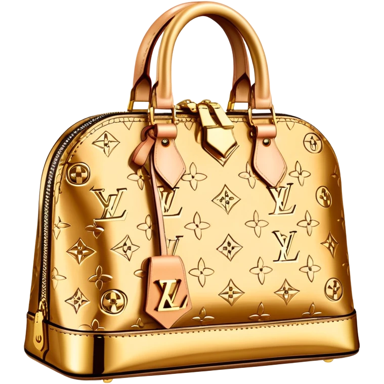Gold Louis Vuitton bag emoji