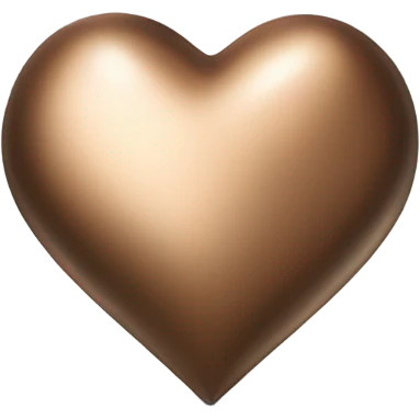 A plain bronze heart emoji