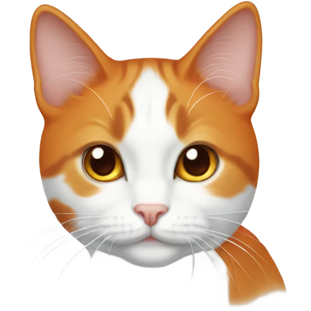 Orange and white tuxedo cat emoji