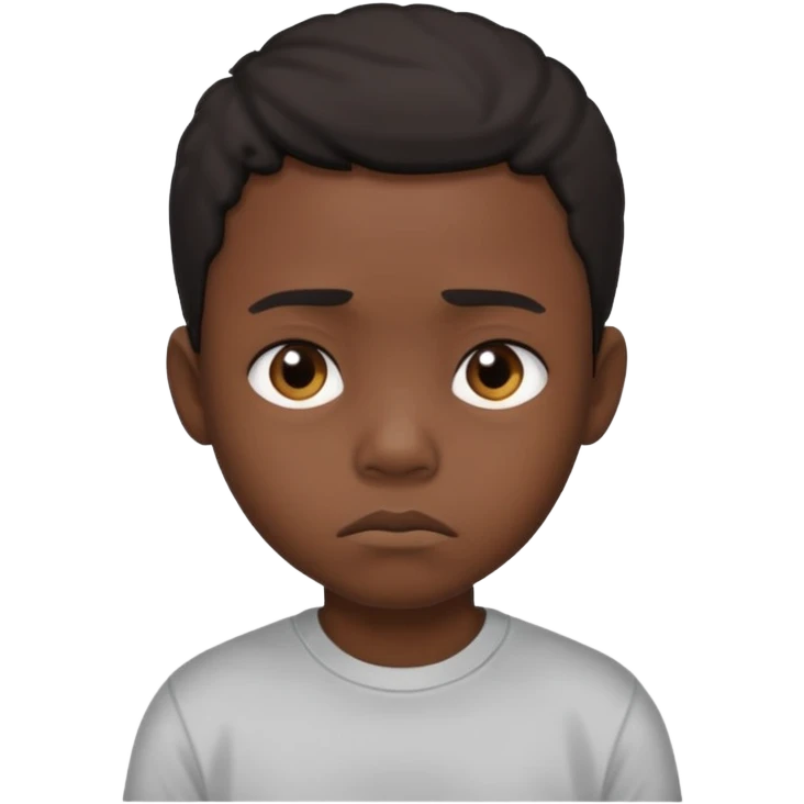 Sad black kid emoji
