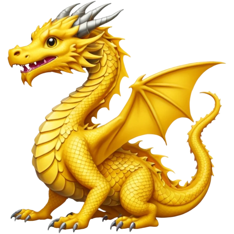 Wise yellow dragon emoji