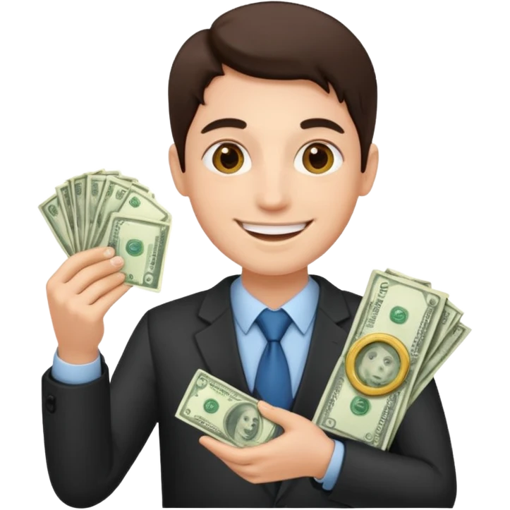 investor, one person, money emoji