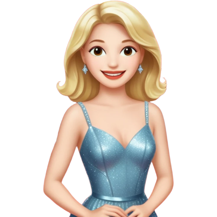 Charming, magnetic, center of attention without even trying. woman superstar in the spotlight on the red carpet
more dinamic emoji  emoji
