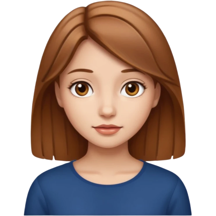یه دختر زیبا با موهای قهوه ای روشن  emoji