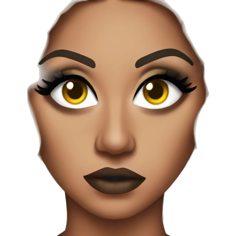 Beyoncé with very angry eyeshadow  emoji